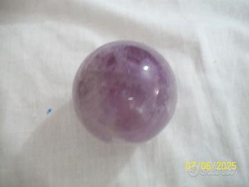 Sfera di ametista lucidata da 6,6 cm di diametro