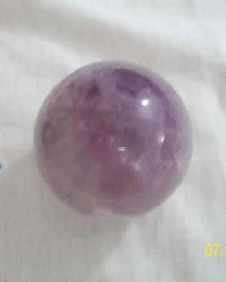 Sfera di ametista lucidata da 6,6 cm di diametro