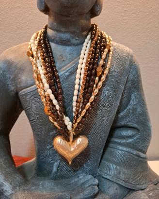collana con cuore dorato