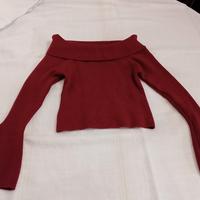 maglia a costine bordeaux 