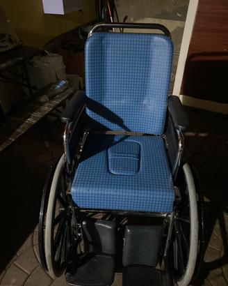 Sedia a rotelle con wc