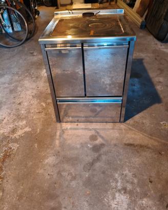 Stufa a legna in acciaio inox