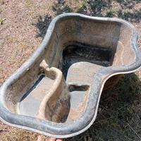 laghetto artificiale oche uccelli pesci ninfea 