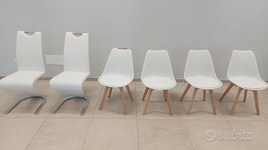 N.4 sedie nordiche+N.2 sedie arredamento jiexi - Arredamento e Casalinghi  In vendita a Vercelli