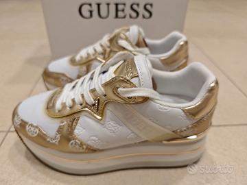 Sneakers donna GUESS linea Harinna white-gold