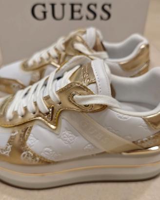 Sneakers donna GUESS linea Harinna white-gold