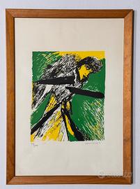 Quadro serigrafia di Remo Brindisi 35x50in cornice