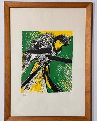 Quadro serigrafia di Remo Brindisi 35x50in cornice