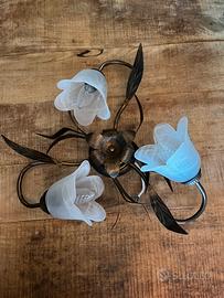 Lampadario da parete floreale