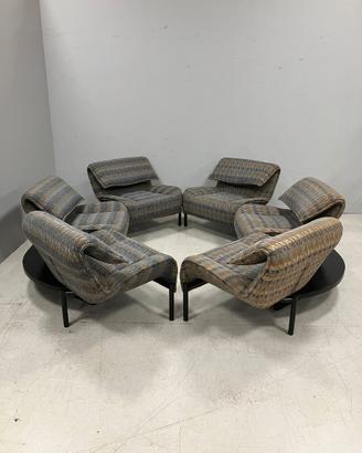 COPPIA DIVANI "VERANDA" V. MAGISTRETTI PER CASSINA