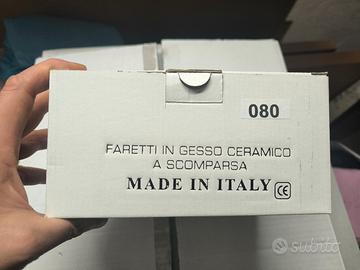 Porta faretto ceramico quadrato bianco a scomparsa