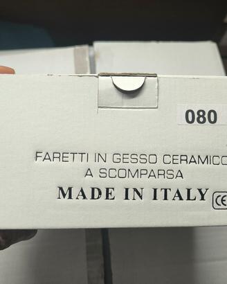 Porta faretto ceramico quadrato bianco a scomparsa