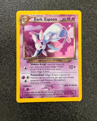 Carta Pokèmon Dark Espeon 4/105 - Holo Neo Destiny