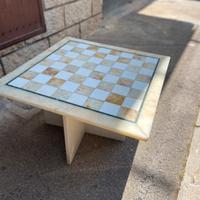 Tavolino scacchiera marmo