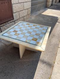 Tavolino scacchiera marmo