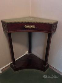 Angoliera impero mobile legno mogano, antico