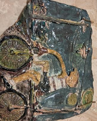 Ceramica d’arte CICLISMO d'epoca - Firmata 1954