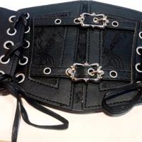 Corsetto Fascia Nera Gothic Dark Punk da 70 a 91cm