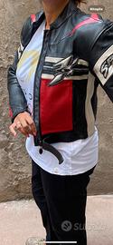 Giacca lady moto spike vera pelle