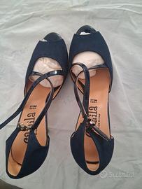 Sandali pelle  color blu