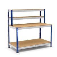 RACTEM Banco da lavoro con scaffale e ripiano