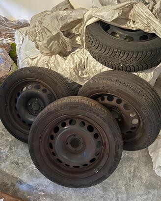 Gomme + cerchi di ferro 195/55 r16