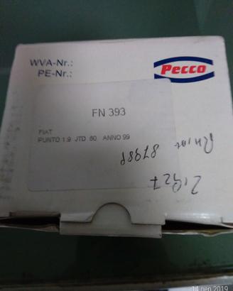KIT PASTIGLIE FRENI ANTERIORI MARCA PECCO/RHIAG