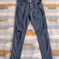 Jeans Calliope Denim Nero Distressed