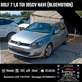 Golf 7 1,6 TDI 105cv Bluemotion(Navi)(Comandi)(Sta