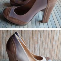 Scarpe décolleté eleganti con tacco alto e plateau