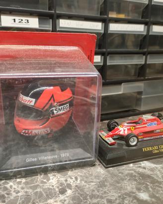 Casco + Modellino Ferrari F1 Gilles Villeneuve 
