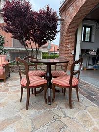 Tavolini tondo con sedie