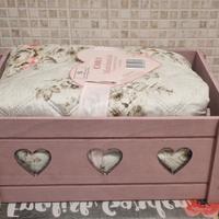 Copriletto Matrimoniale "Carly" + Cesta in Legno