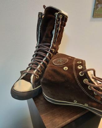 scarpe donna all stars a camba lunga