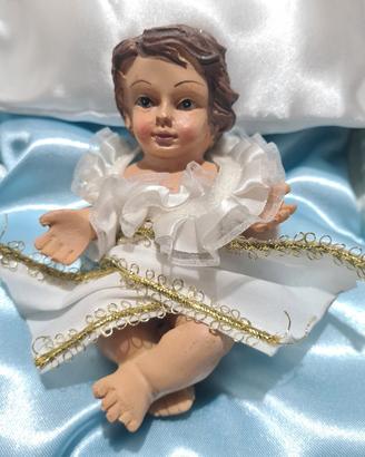 gesù bambino bambinello natale in cesta figura sac