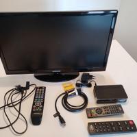 TV SAMSUNG 22''+ TELECOMANDO+ DECODER + CAVO HDMI