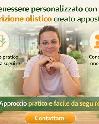 Coaching e consulenza nutrizionale 1:1 per benesse