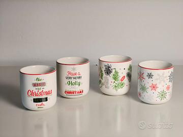 Set 4 tazzine natalizie Tognana idee natale