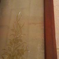 Porta scorrevole con vetro artistico