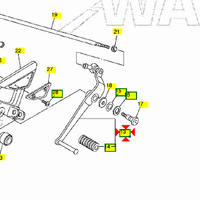 Leva cambio Yamaha FZ6 600 5VX181100000