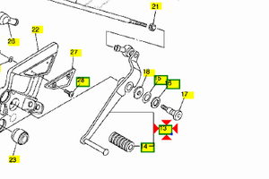 Leva cambio Yamaha FZ6 600 5VX181100000