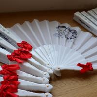 Ventagli Bianchi Personalizzati Matrimonio fiocco