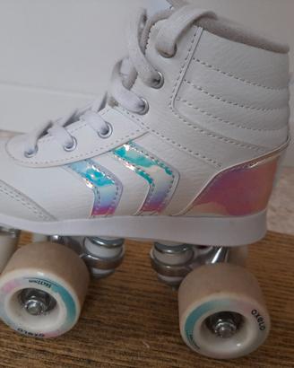 Pattini n. 31 + sacca roller rosa Oxelo
