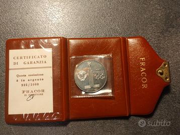 Medaglia Argento 925 Olimpiadi Mosca 1980 - Certif