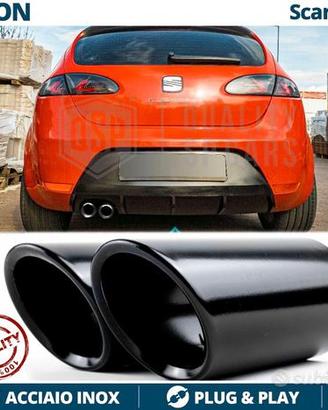 TERMINALI Scarico per SEAT LEON 1P Finalini NERI