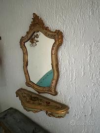 Specchio e mensola vintage