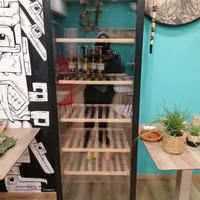 Frigo vini e birre illuminato con ruote 59x60
