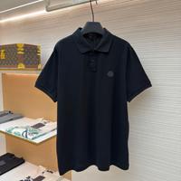 Polo a maniche corte da uomo Moncler, nera XL