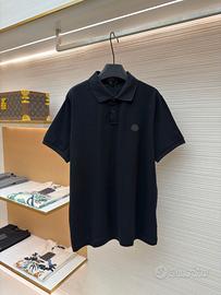Polo a maniche corte da uomo Moncler, nera XL