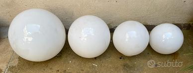 Sfere in vetro bianco per lampadari